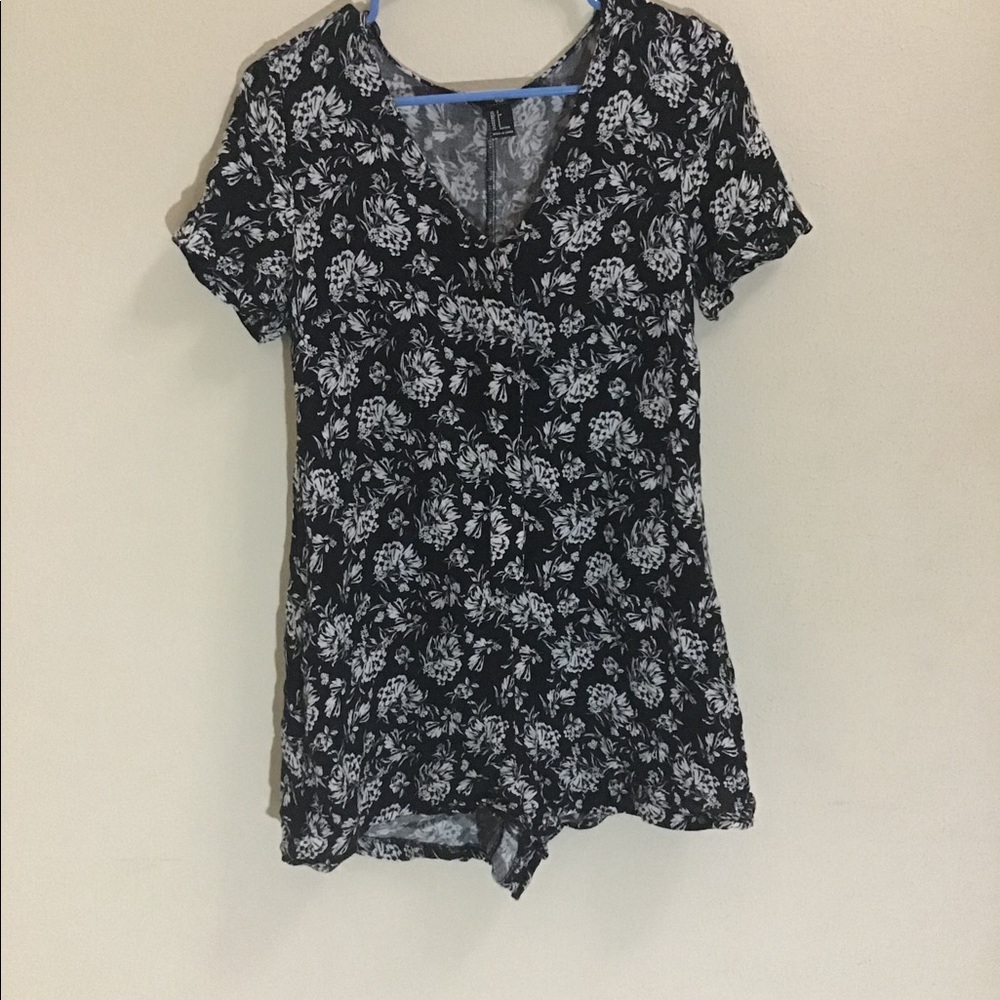 Black and white romper